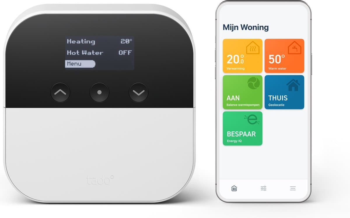 tado° Warmtepomp Optimizer X - Bedrade variant - werkt met Google Home, Alexa & Apple Homekit - Zwart/Wit