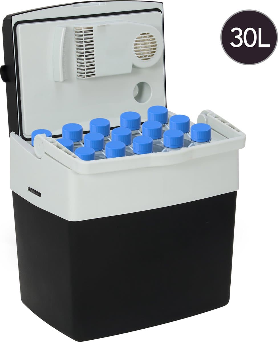 Aviro Elektrische Koelbox - 30L - Coolbox - 12V en 230V - Frigobox - Koelen en Verwarmen - Zwart