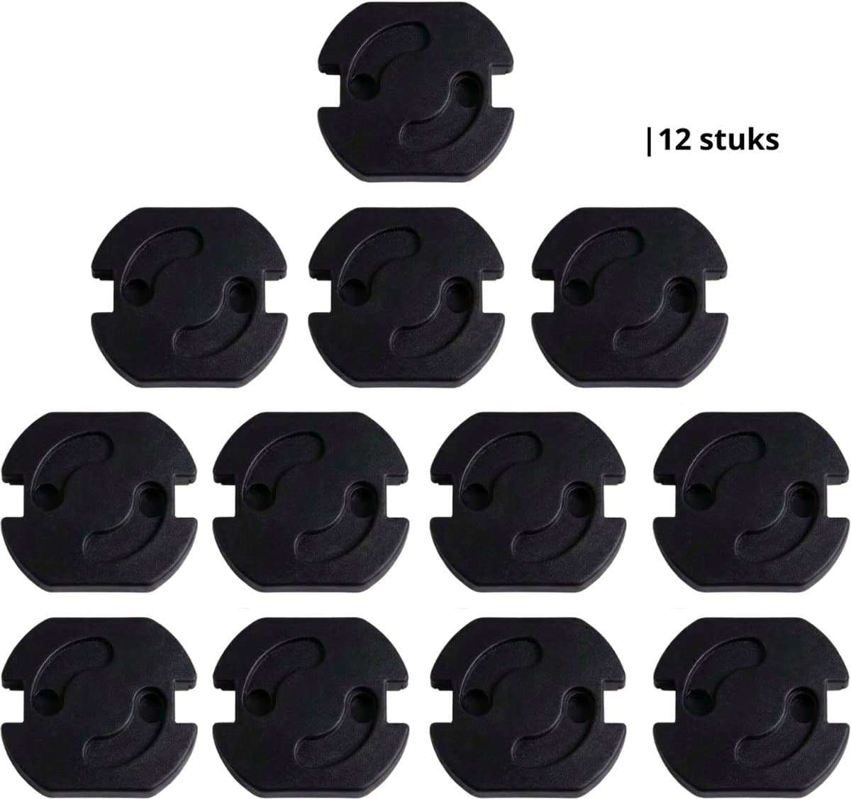 Knaak Stopcontact Beveiliging 12 Stuks - Zelfklevend - Bescherming - Kind - Baby - Veiligheid - Zwart