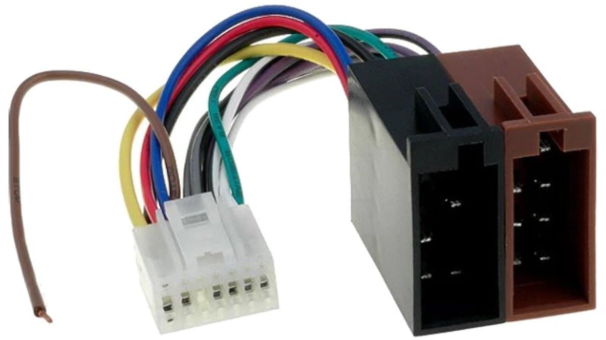 ISO kabel voor Kenwood autoradio - KRC 555R, KRC 655R, KRC 855R - 14-pins - 0,15 meter