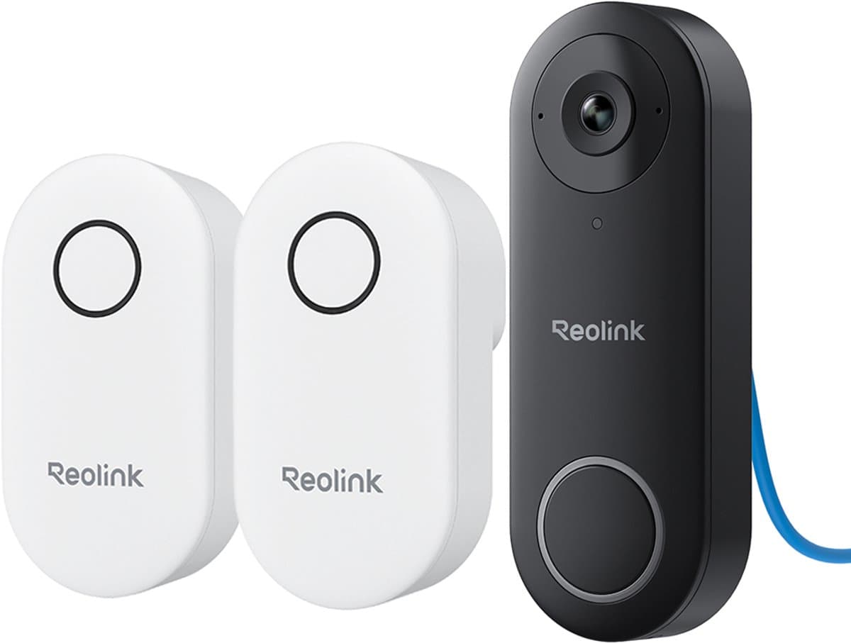 Reolink Bedrade PoE-deurbel - 2K+ 5 MP - 180° Breed Zicht - Slimme Detectie - 2-richtingsgesprek - Geen Maandelijkse Kosten - Snel Antwoord - 2 Chimes Inbegrepen