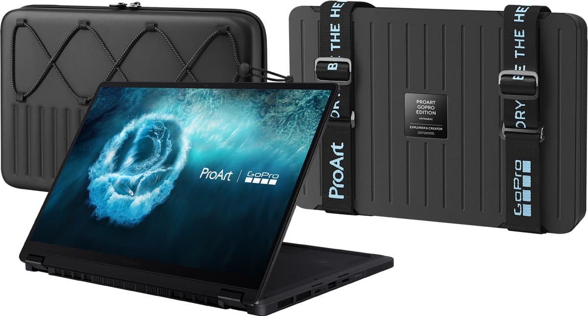 ASUS ProArt GoPro Edition PX13 HN7306EAC-LX089X Copilot+ PC AMD Ryzen AI Max+ 395 Hybride (2-in-1) 33,8 cm (13.3") Touchscreen 3K 128 GB LPDDR5x-SDRAM 2 TB SSD Wi-Fi 7 (802.11be) Windows 11 Pro Nederlands Zwart