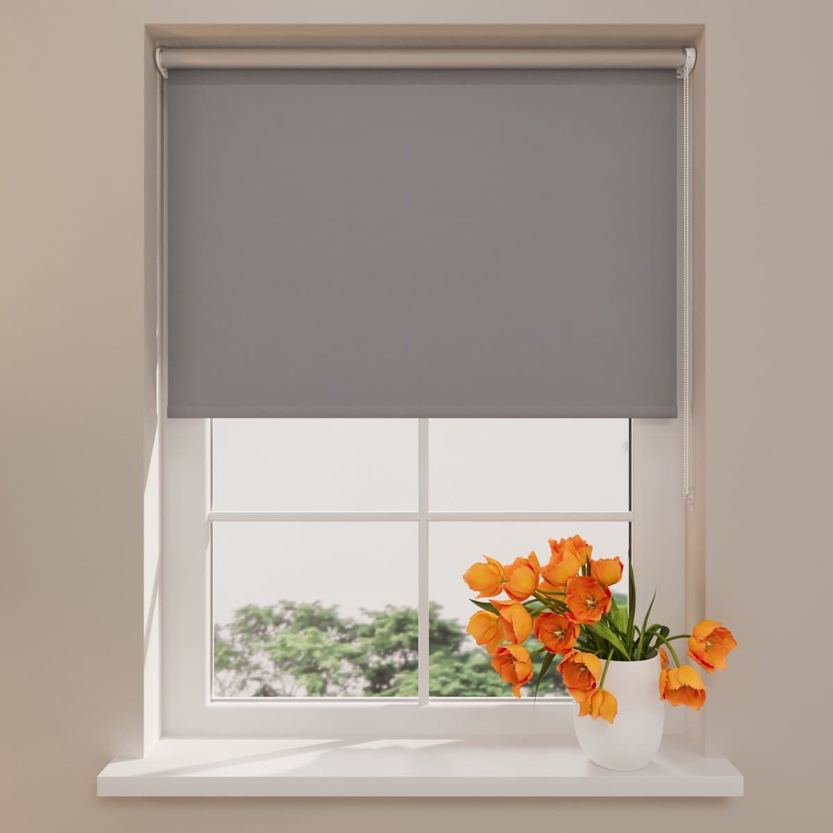 DTCH® Rolgordijn Verduisterend - Pure mini Thermo - Grijs - 70 x 150 cm - Isolerende zonwering – Rolgordijn zonder boren