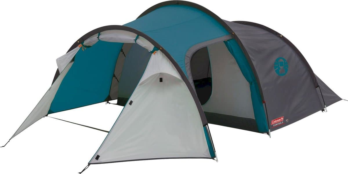 Coleman Cortes 3 tunneltent - tent 3 persoons - waterdichte tent - snel op te zetten - Blauw/Wit