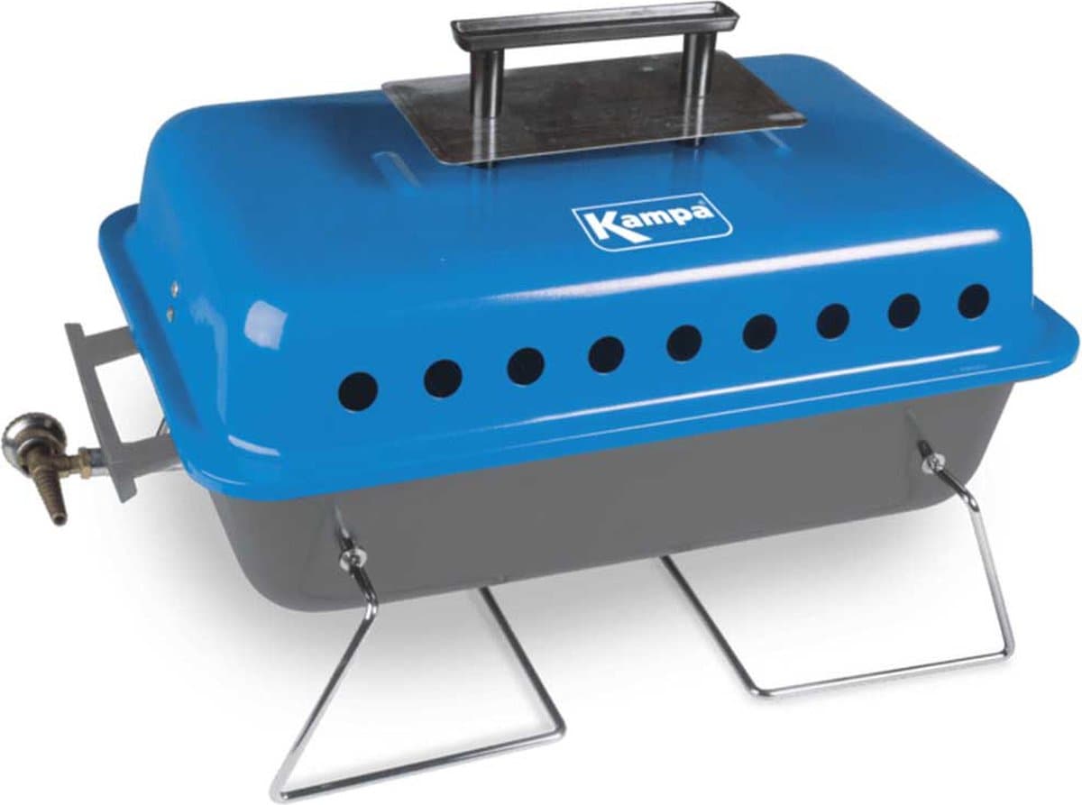 Bruce Tafel Barbecue - 1 Brander - Blauw/Zwart