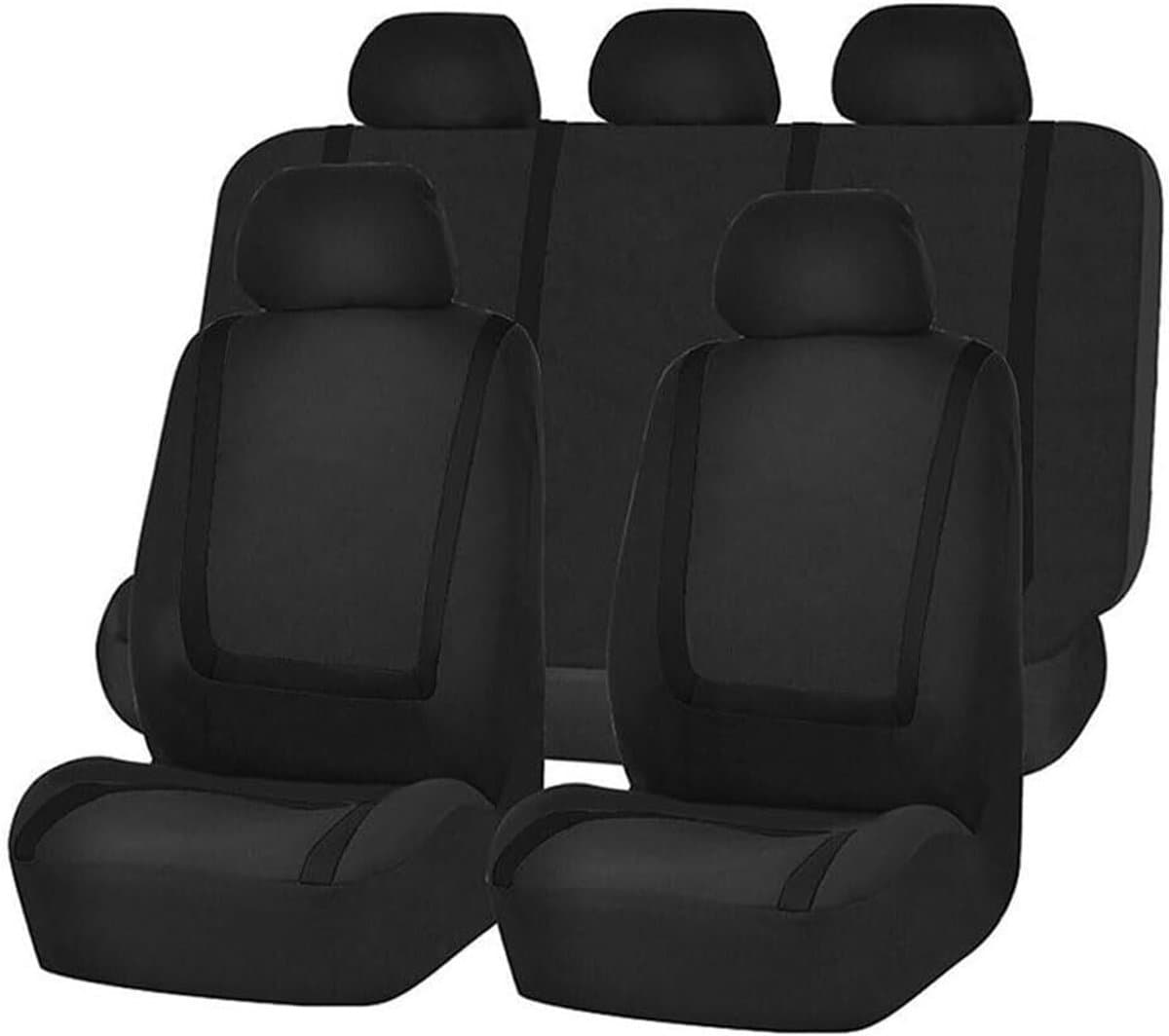 Joiride - Autostoelhoezen - Stoelhoes Auto - Autostoelhoezen voor Auto - Auto Stoelhoezen - Autostoelbeschermer - 9-Delig - Zwart - CARFIT