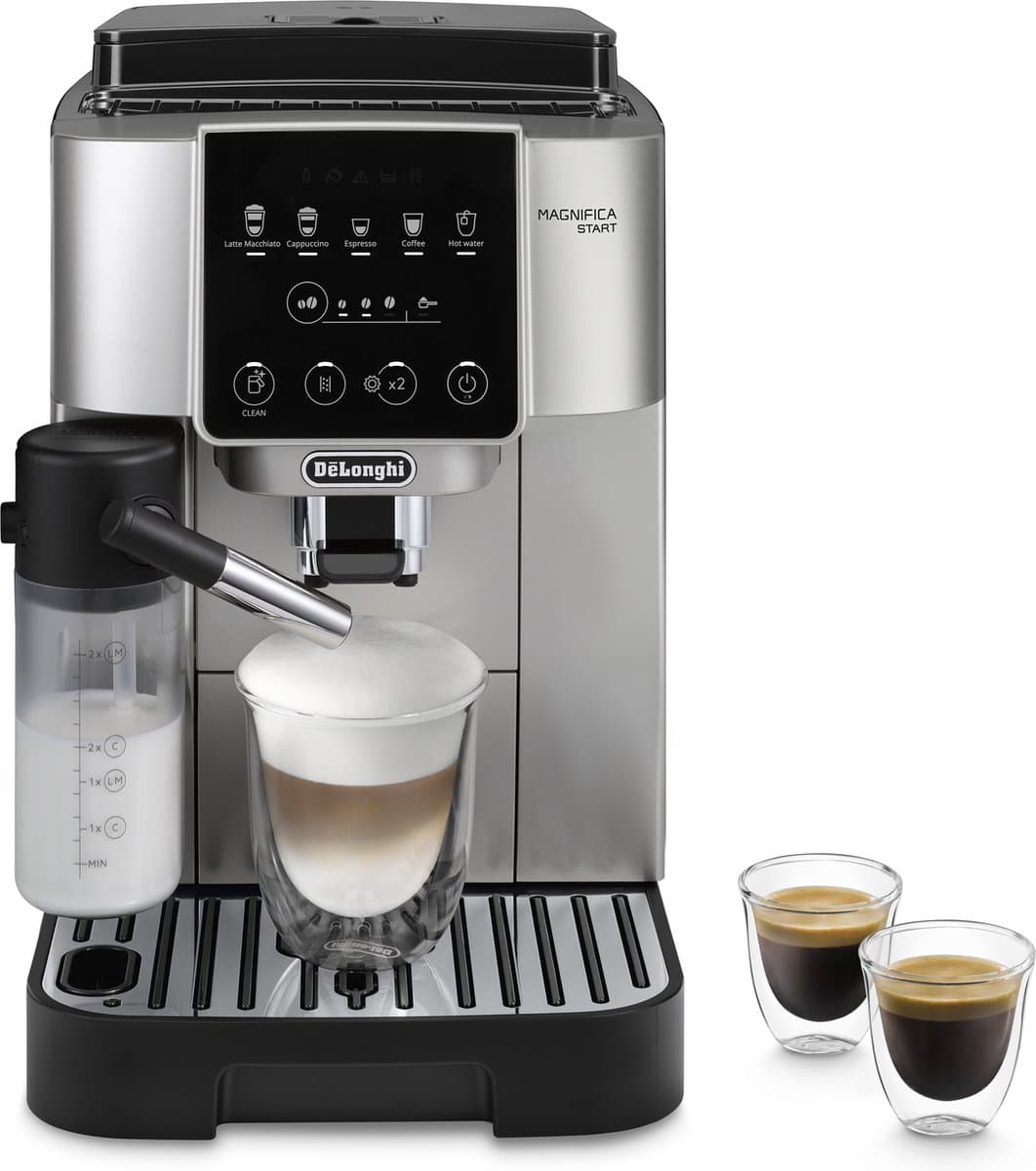 De’Longhi Magnifica Start - volautomatische espressomachine met LatteCrema Hot Technology melkopschuimer - Zilver/Zwart - ECAM220.80.SB