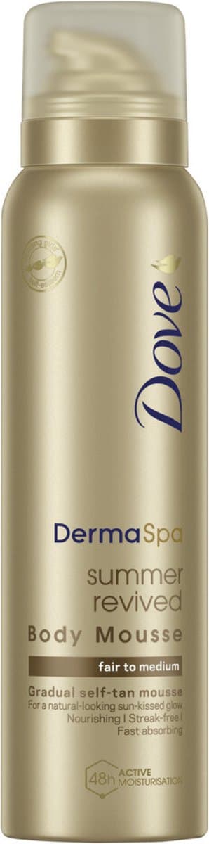 Dove DermaSpa Zelfbruiner Tanning Mousse Fair-Medium voor een zomers gebruinde huid - 150ML