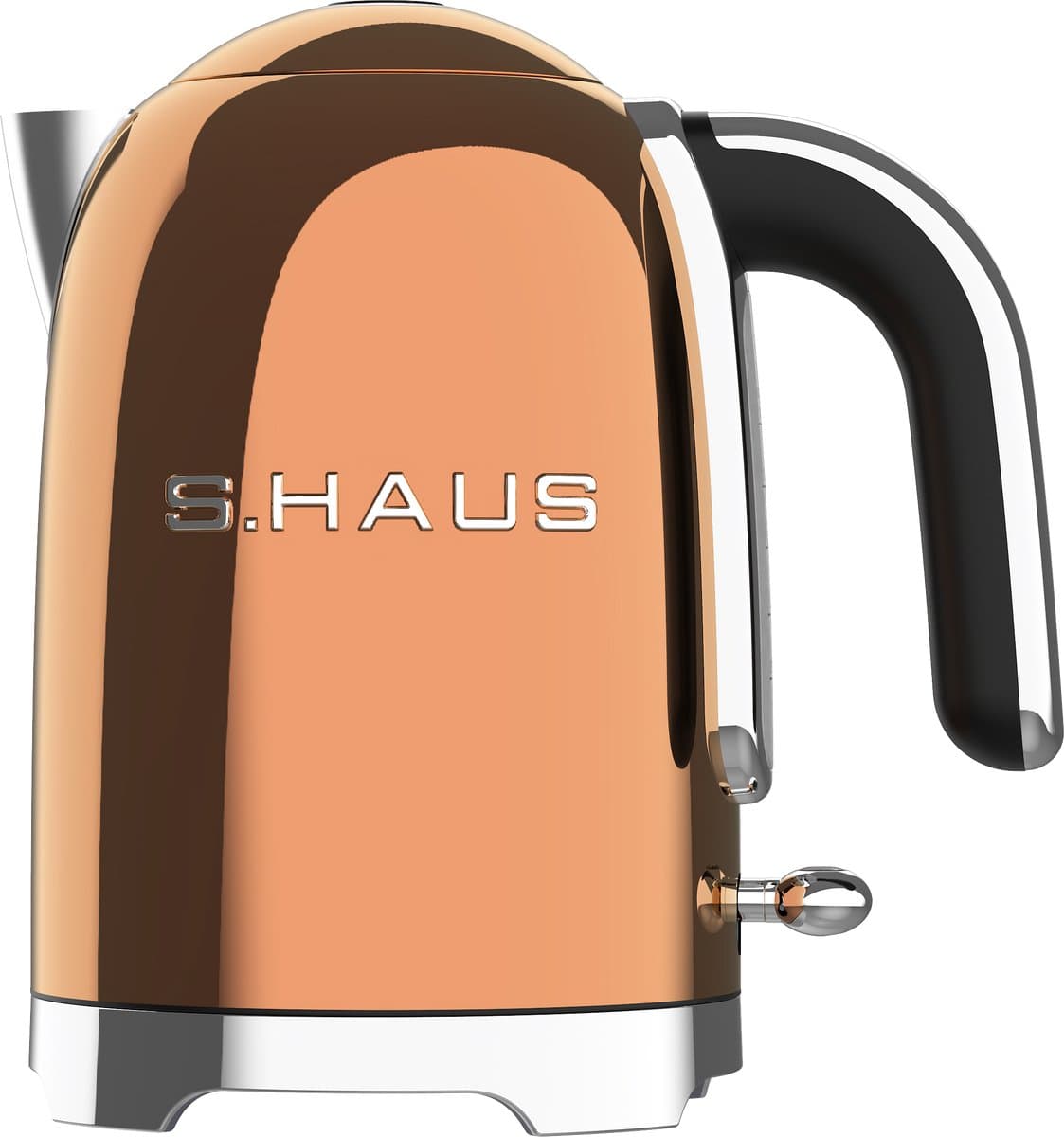 Swiss Haus® SWK2127 Waterkoker - 1.7L - 2200W – Retro Design – Kalkfilter – 360° Draaibare Basis – Kalkfilter - Koper