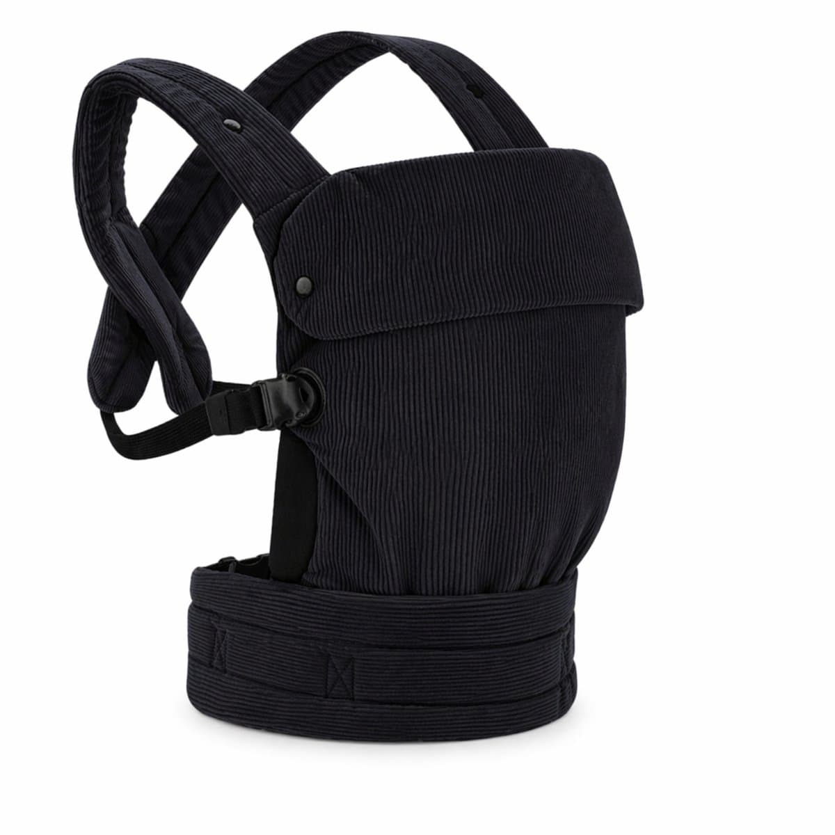 Laavir® Baby Draagzak Corduroy - Comfortabele Buikdrager met Verstelbare Band - Voor 0 tot 36 Maanden - Zacht & Ademend - Zwart