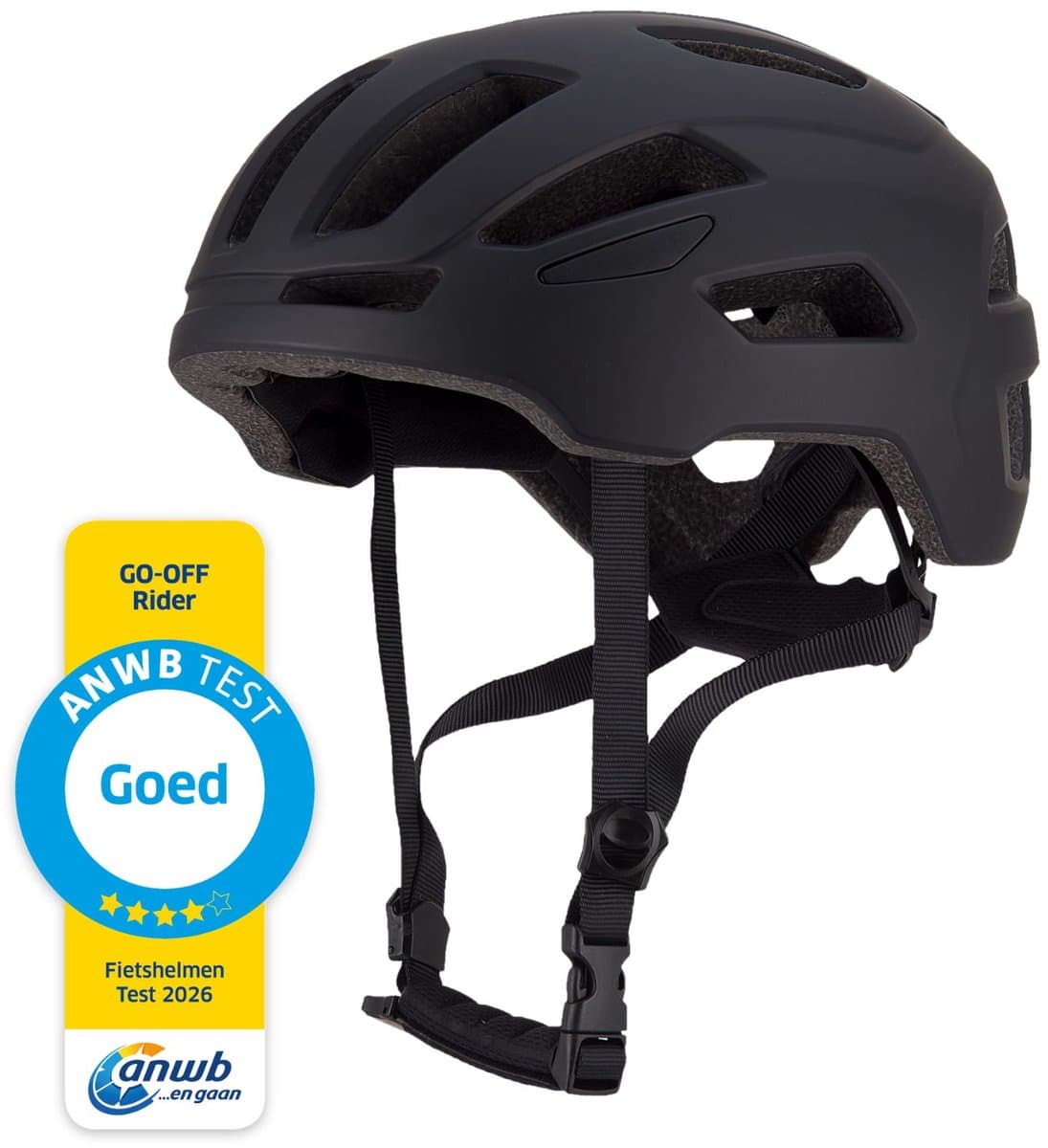 GOOFF® RIDER Fietshelm - Ebike Helm voor Volwassenen - Geschikt voor Elektrische Fiets en Racefiets - Dames en Heren - Zwart - M