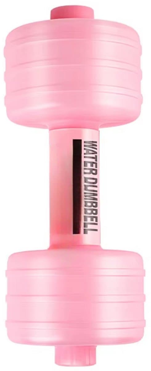 Draagbare Watergevulde Dumbbells – Waterfles Fitness voor Krachtoefeningen, Arm Training en Thuis Gym - Roze