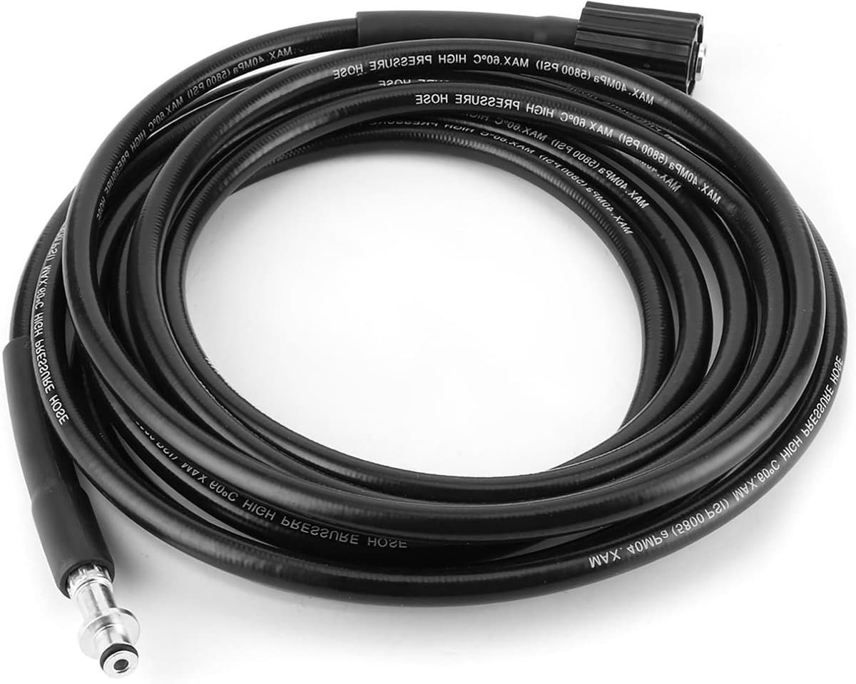 Hoge Druk Water Slang - Reinigen - Geschikt voor Karcher K2 K3 K4 K5 - Ideaal voor Afvoer Ontstoppen - Duurzaam Rubber Materiaal - Zwart - Maximale Druk 40 MPa (8m)