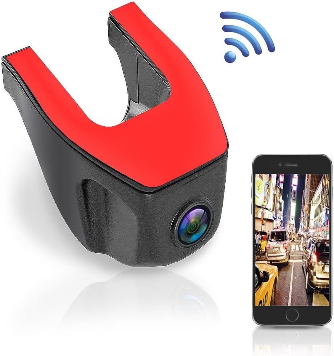 Dashcam auto met G-sensor, full HD autocamera met 170° groothoek, met SD-kaartondersteuning, bewegingsdetectie, dashcamera voor Android, USB, parkeerbewaking, voor of achter, zwart