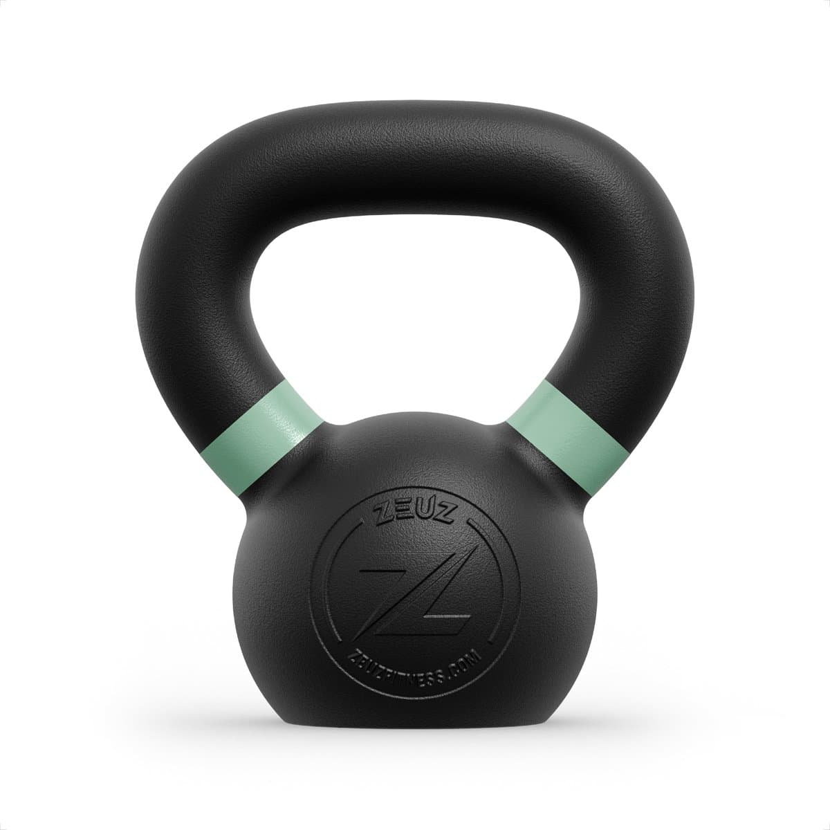 ZEUZ Kettlebell 4 KG – Gewichten voor Fitness & CrossFit - Conditie & Krachttraining – Gietijzer – Lichtgroen