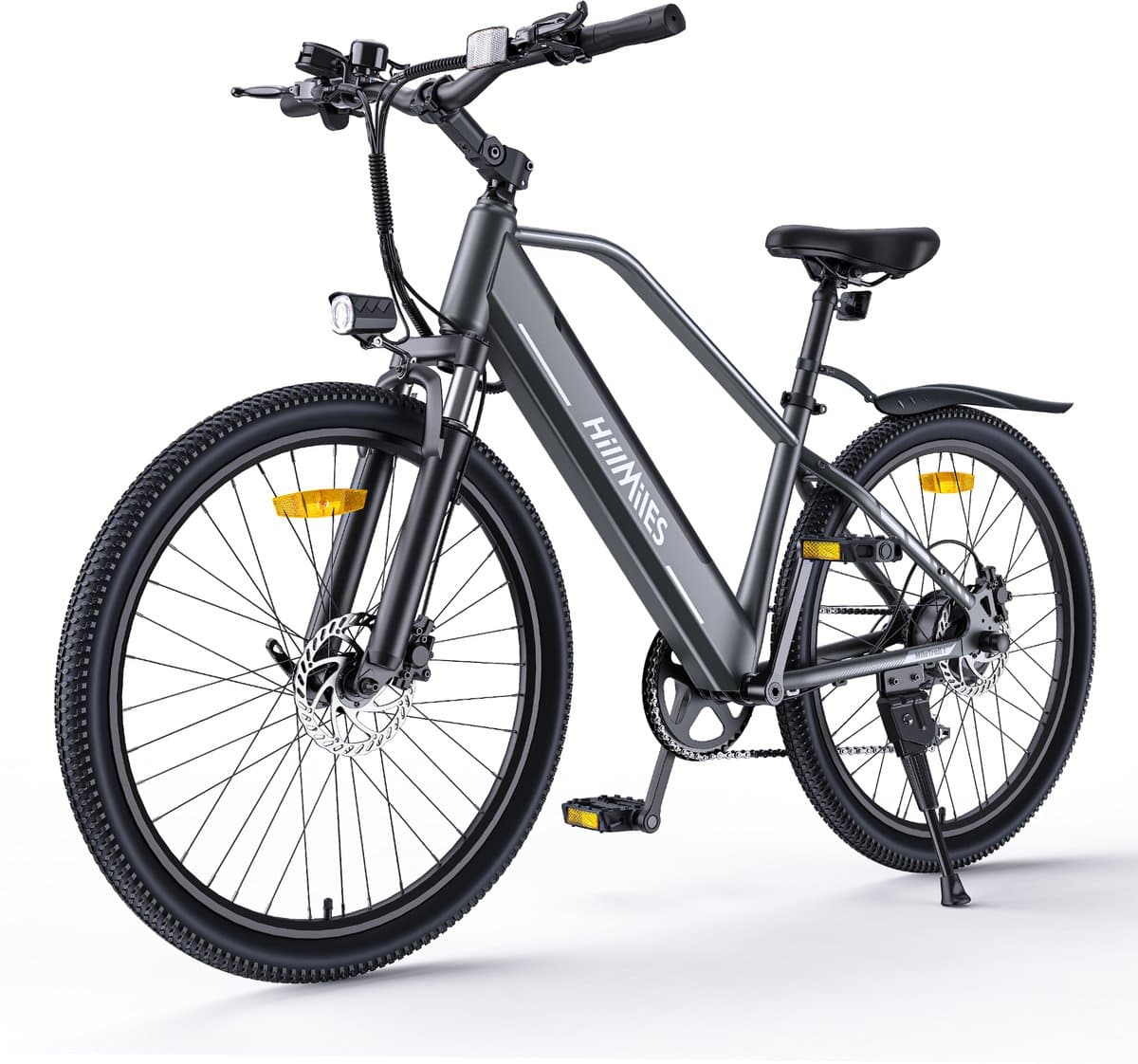 Hillmiles MileTrail 1 E-Bike - 26 inch - 80km actieradius - 250W motor - grijs