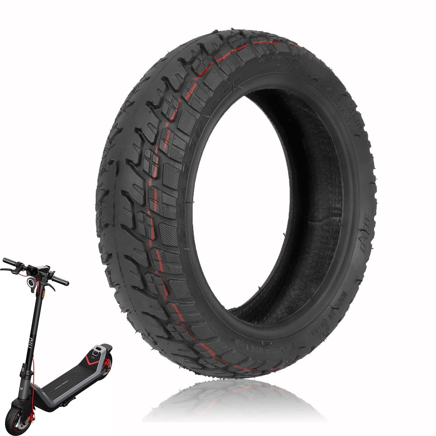 Tubeless Off-Road Tyres voor Niu KQI3 Elektrische Scooter