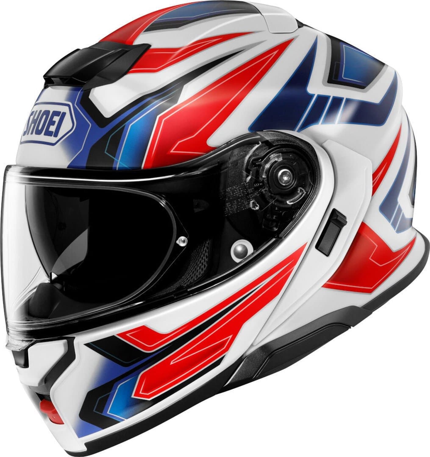 Shoei Neotec 3 Anthem TC-10 Wit Rood Blauw Systeemhelm - Maat XL - Helm