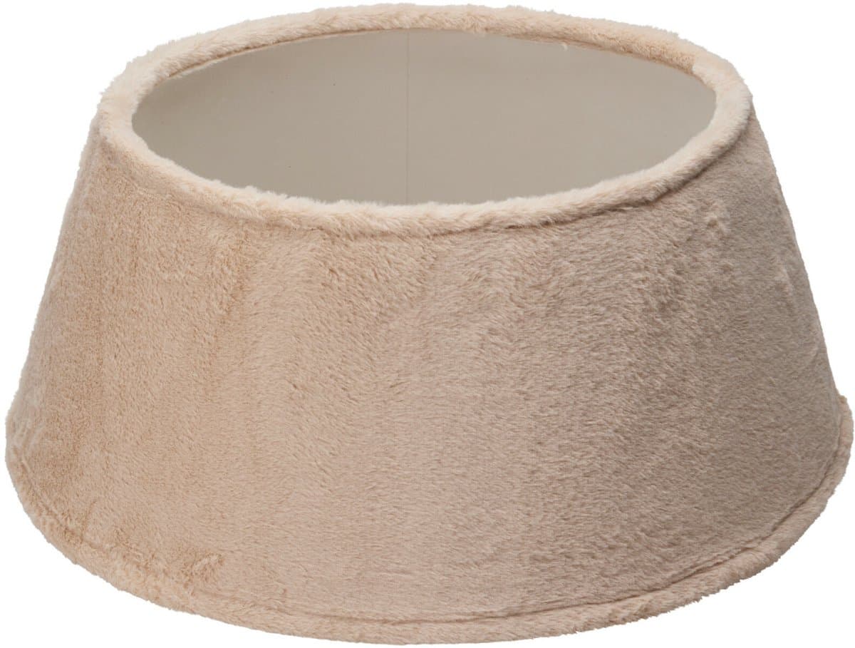 Kerstboomrok - beige - 55 x 23 cm - nepbont polyester - rok voor kerstboom 180-210cm - kerstboommand