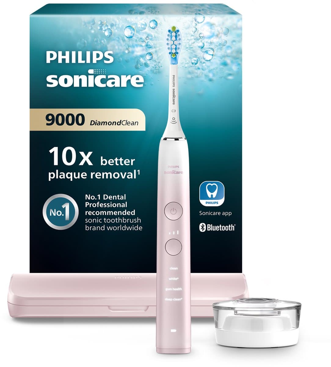 Philips Sonicare DiamondClean 9000 - Elektrische tandenborstel - Roze/Wit - Ombre - HX9911/84