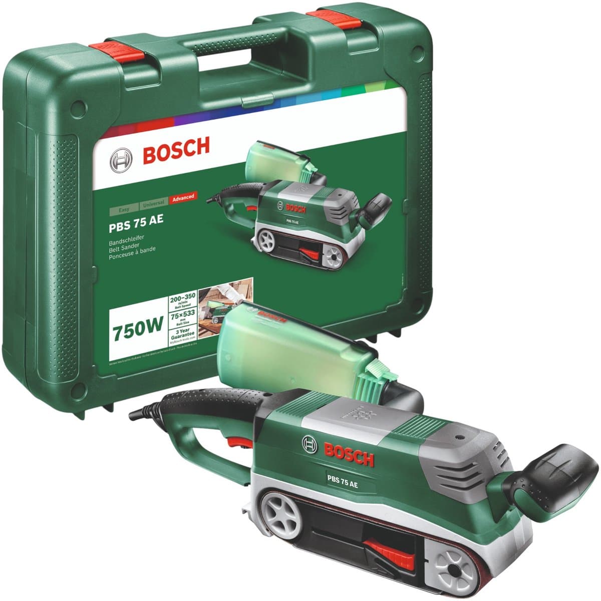 Bosch PBS 75 AE Bandschuurmachine - 750 W - 76 x 165 mm schuuroppervlak
