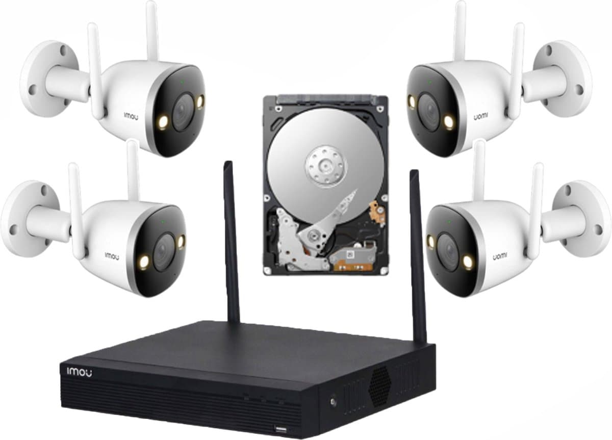 Imou Wireless Kit Lite -F22P 4 stuks draadloze wifi IP camera bewakingsset met recorder