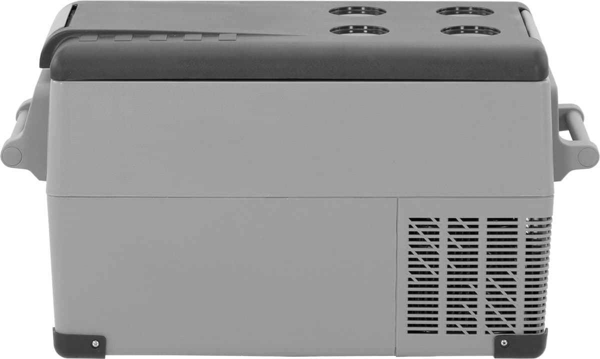 Steamy-E Dual Compartment Elektrische Compressor Koelbox - 30liter - 12V en 230V - voor auto en camping - Grijs
