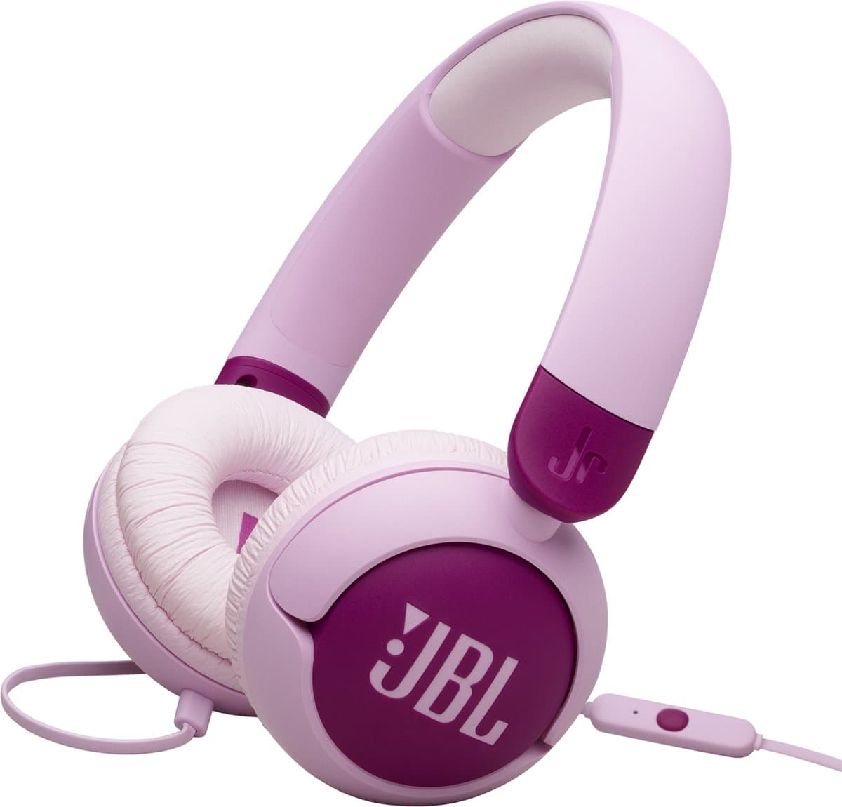 JBL JR 320 - Kinderkoptelefoon - Bedrade Koptelefoon Kind - 85 dB Veilig Volume - On-ear - Met Microfoon - 3.5 mm Jack - Voor School & Tablet - Roze Paars