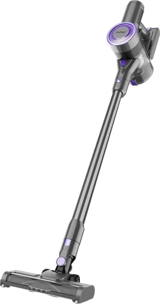 Cheffinger Steelstofzuiger - 300Watt - Draadloze Stofzuiger - Paars - LED Verlichting - Wandmontage