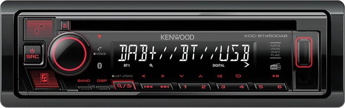 Kenwood KDC-BT450DAB - Bluetooth autoradio, DAB+, CD, USB