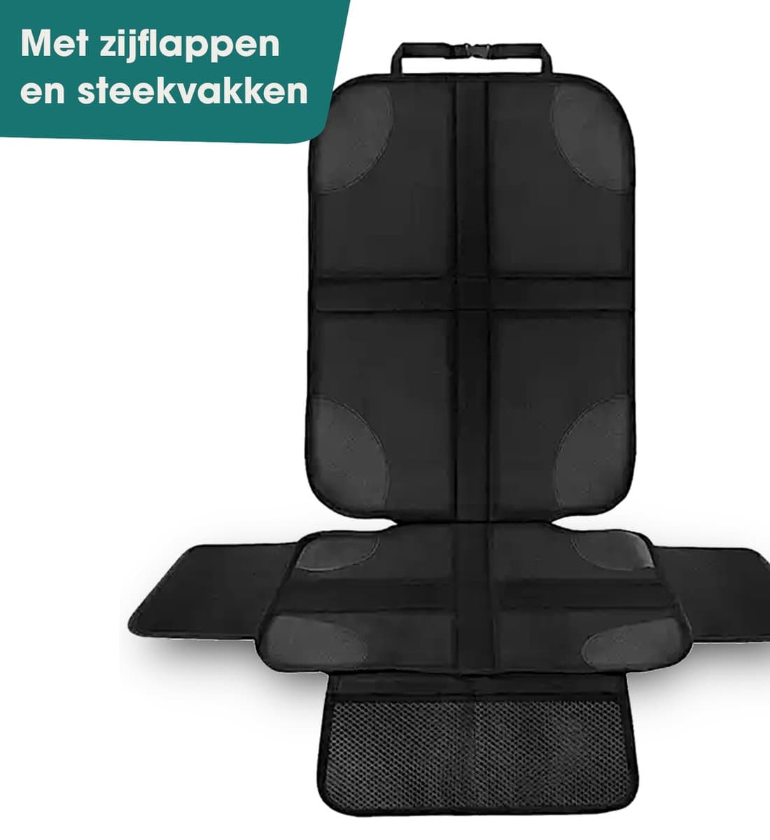 Wellewares - Autostoelbeschermer - Autostoelhoes - Autostoel Beschermer Antislip - Achterbank en Voorstoel - Voor onder Kinderzitje, Kinderstoel, Maxi Cosi of Zitverhoger - Isofix - Zwart