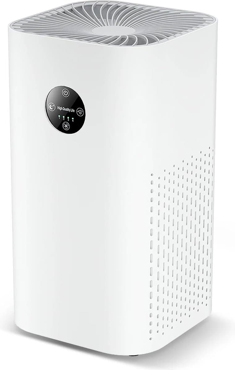 DrPhone PureBreeze – Slimme en Stille Luchtreiniger - H13 HEPA-filter - Helpt Tegen Stof, Hooikoorts En Allergie - Air Purifier - 180 m3 - Instelbare snelheden - Wit