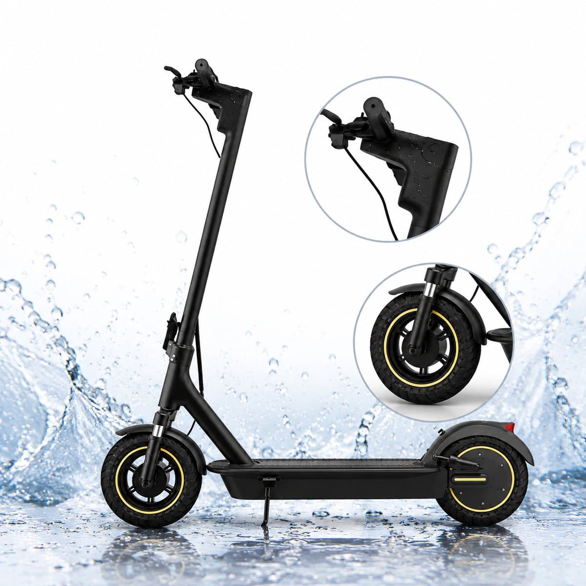 Minicee Elektrische step voor volwassenen, 48V 14.5Ah batterij, 10-inch vouwbare elektrische scooter, 52 KM bereik, 23 km / u, draagbaar pendelen