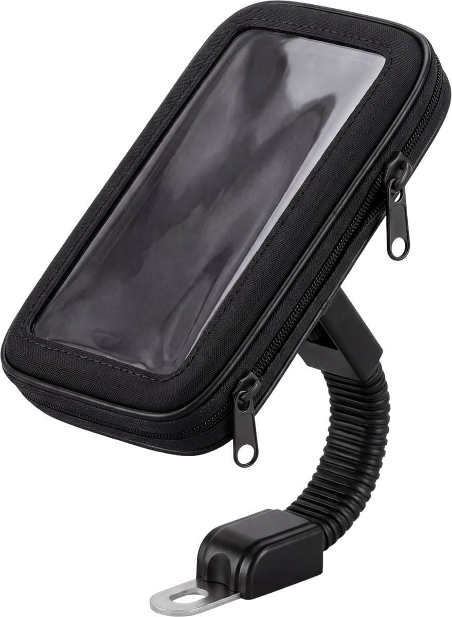Telefoonhouder Scooter - Flexibel - Spiegel Bevestiging- Waterdicht - Draaibaar - GSM Houder - Ook voor motorfiets, brommer & rolstoel - Universeel