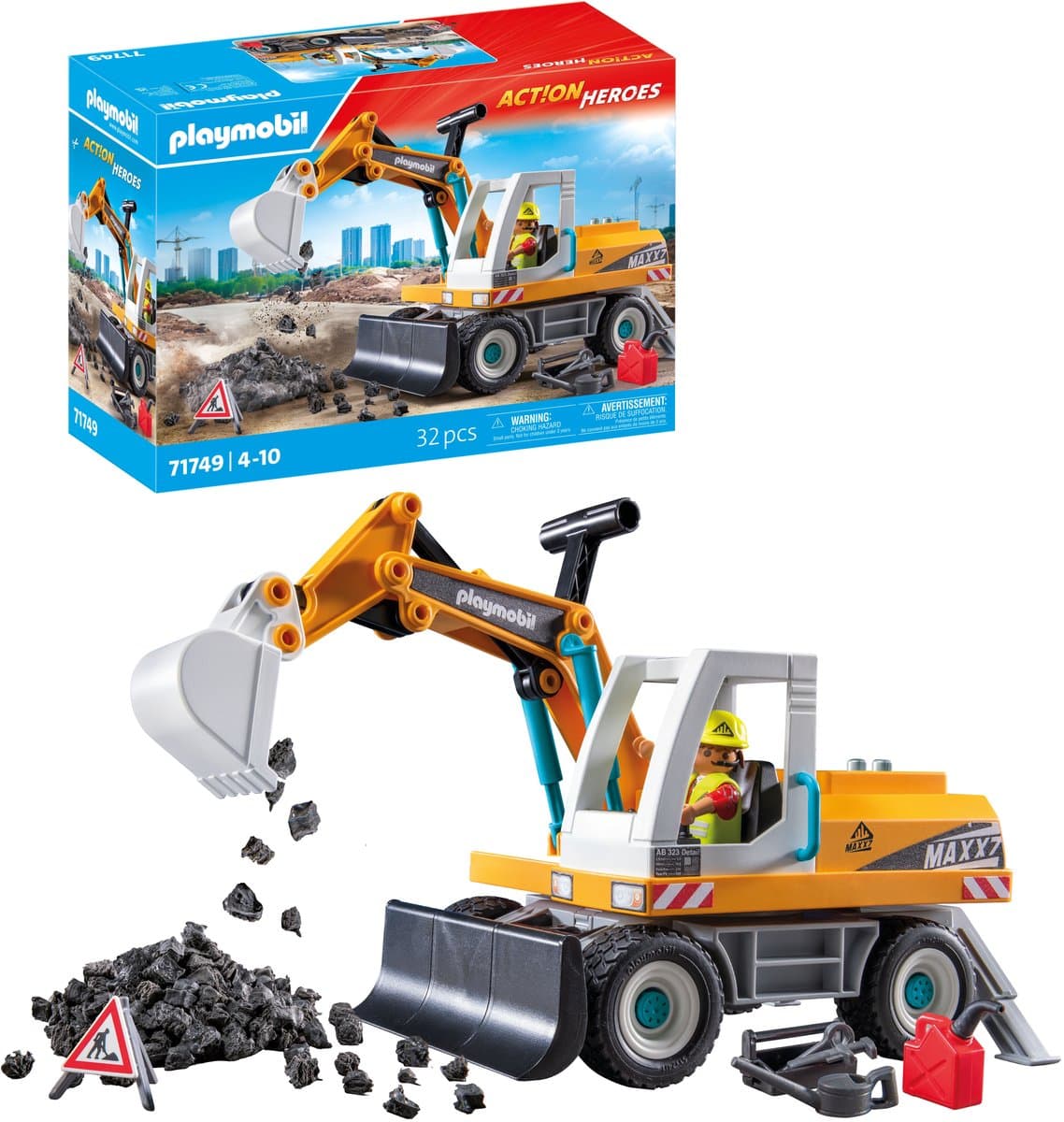 PLAYMOBIL Action Heroes Grote graafmachine 71749