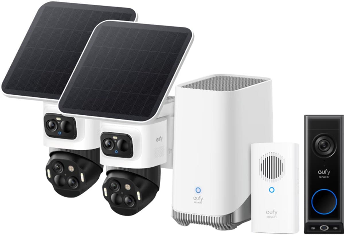 eufy Security eufyCam S4 2-camera + eufy E340 2K Video Deurbel - Complete Beveiligingsset