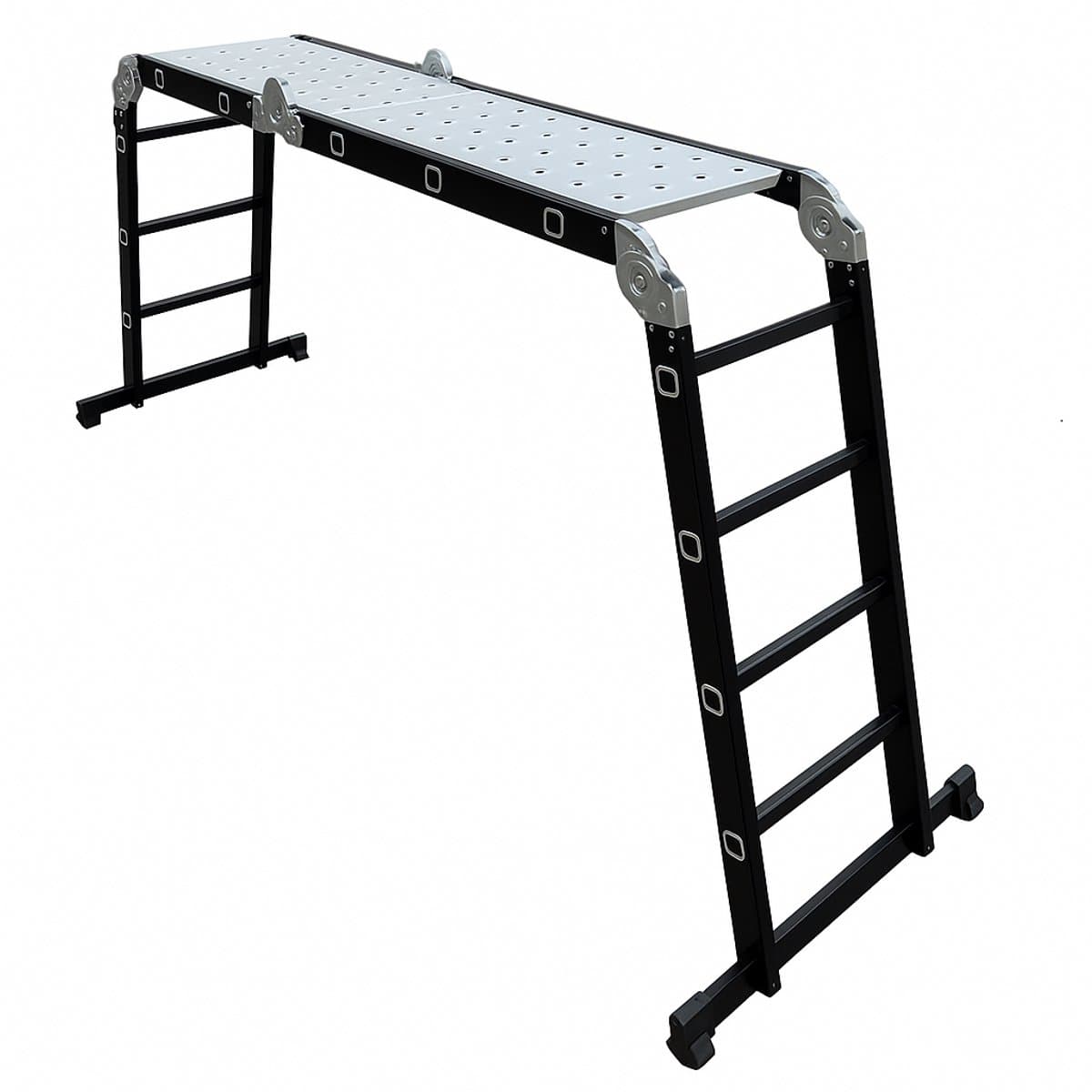 SCT - Ladder - 4x4 Multi Vouwladder - telescoopladder - Zwart