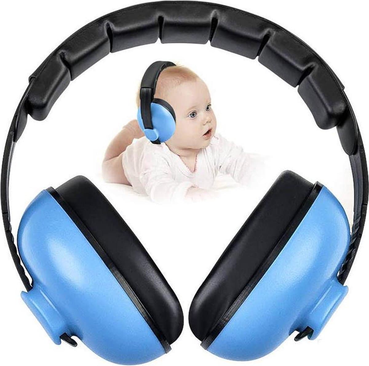 Buxibo - Baby Gehoorbescherming - Oorkap voor Baby en Kleuter (0-3 jaar) - Met Zachte Oorkussens - Blauw