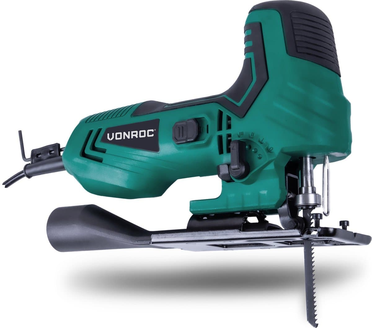 VONROC Decoupeerzaag – 550W – Ergonomische T handgreep – Stofafzuiging – 4 pendelstanden