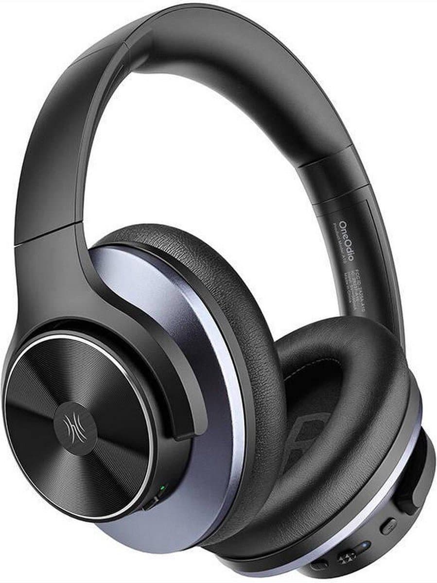 OneOdio Focus A10 – Zwart/Paars – Over-Ear Bluetooth Koptelefoon – Hybrid ANC – 50H Batterijduur – Dual Device Pairing