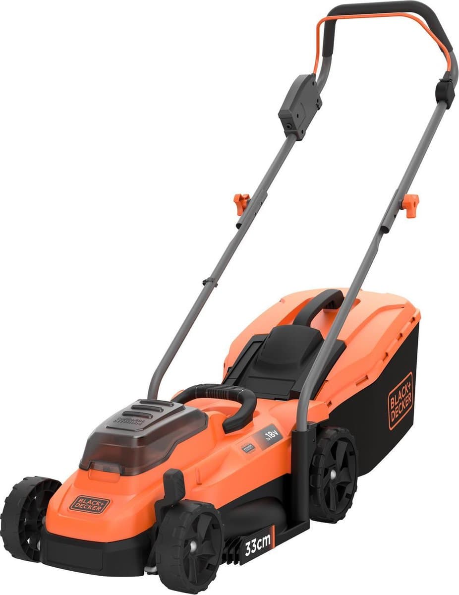 BLACK+DECKER 18V 33cm Grasmaaier, 35L opvangbak zonder accu en lader - BCMW3318N-XJ