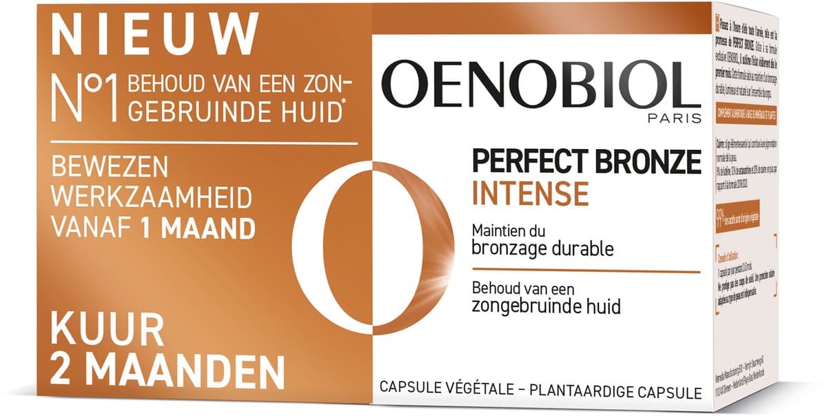 OENOBIOL Perfect Bronze Intense 2x30 Capsules - Zelfbruiner - Bruiningsversneller - Bruinen zonder zon - 2x30 caps