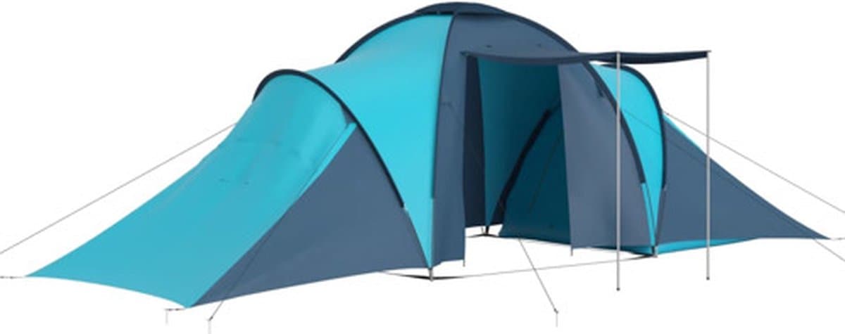 vidaXL - Tent - 6-persoons - blauw - en - lichtblauw