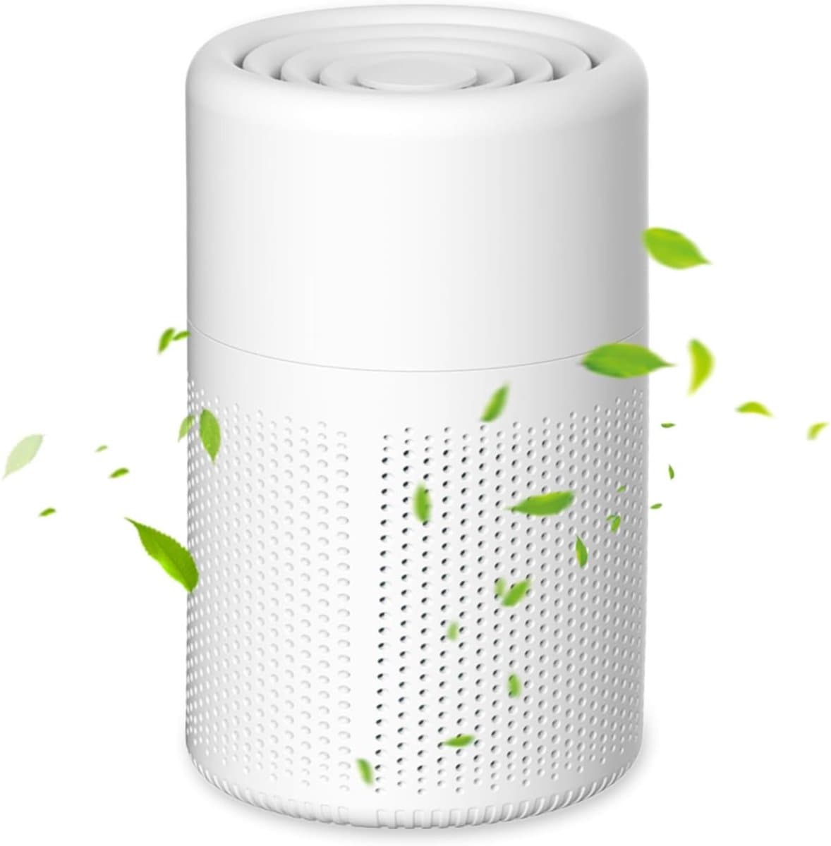 Luchtreiniger met HEPA Filter Ultra Stil – Draagbare Air Purifier 37 dB | Compact met Aromatherapie, Wit