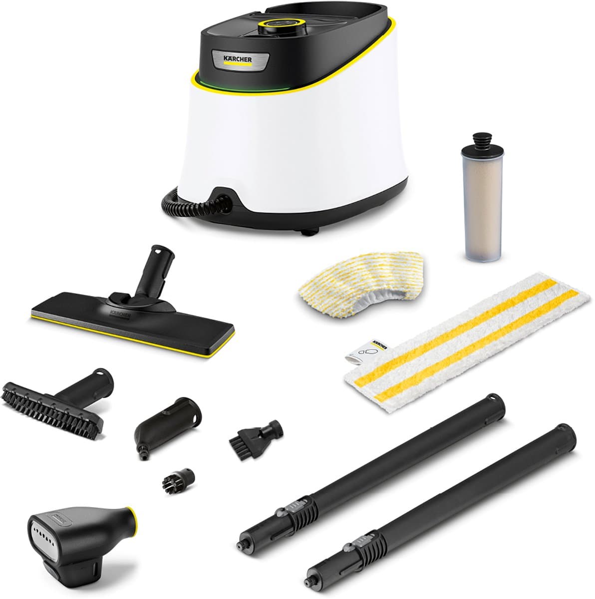 Kärcher SC 3 Deluxe Textile Edition Stoomreiniger - Incl. Garment steamer - 30 sec opwarmtijd - 3.5 bar - 1900 W - Oppvervlakteprestatie 75 m2 - Reservoir 1 l - Continue vulbaar