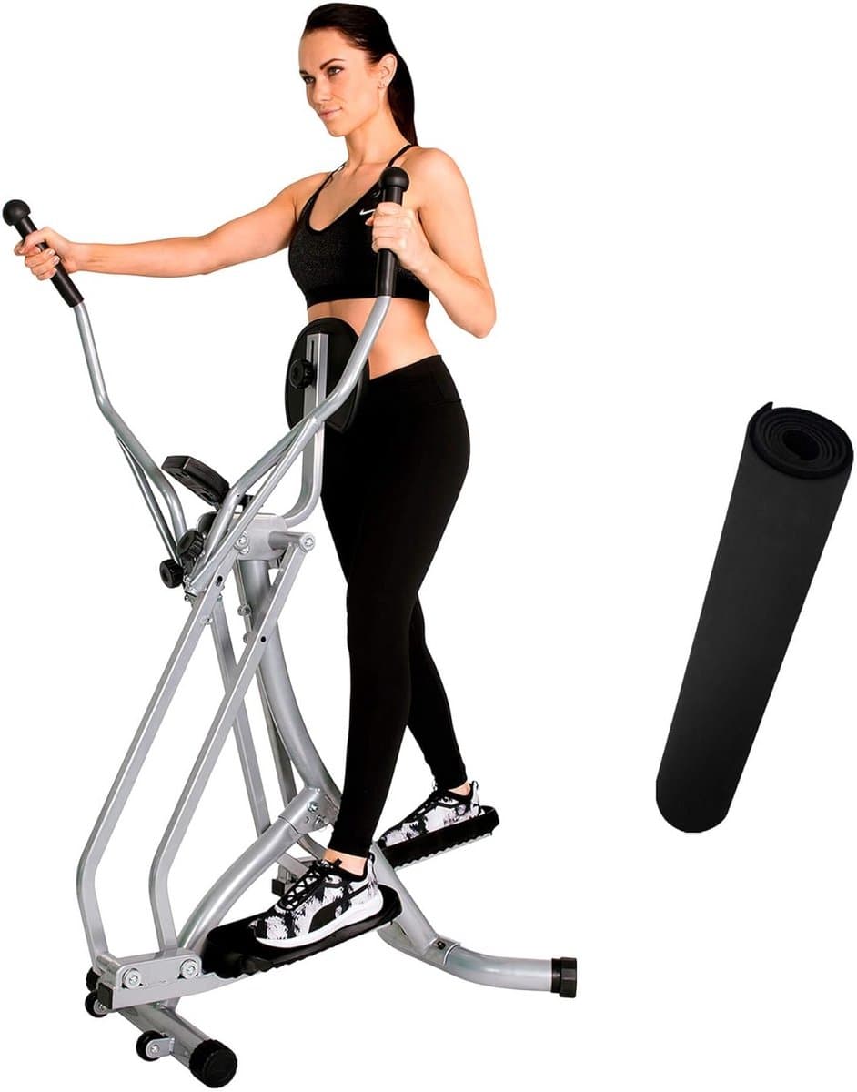 Crosstrainer Walker - Elliptische trainer - Conditie opbouw - Inklapbaar ruimtebesparend - Tot 100 kg - Zwart