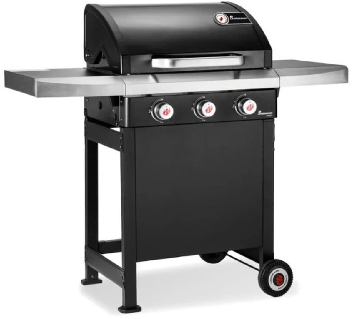 GasBBQ Landmann Trexon PTS 3.1 Zwart - 4 branders - Inclusief gasslang - Gas bbq barbecue