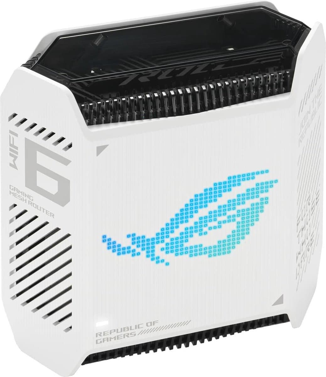 ASUS ROG Rapture GT6 - Draadloze Router - Mesh Wifi - Tri-Band - AiMesh - 1-Pack - Wit