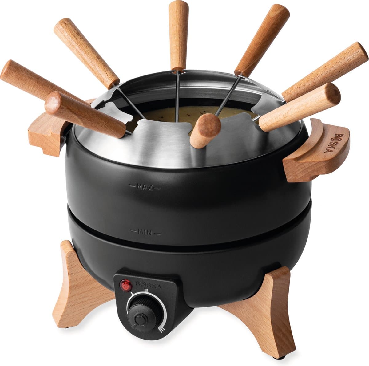 Boska Elektrische Fondueset Party – 2,3L - Voor Kaasfondue, Chocoladefondue, Hotpot en Bouillonfondue - Fondueset elektrisch - Met temperatuurregelaar