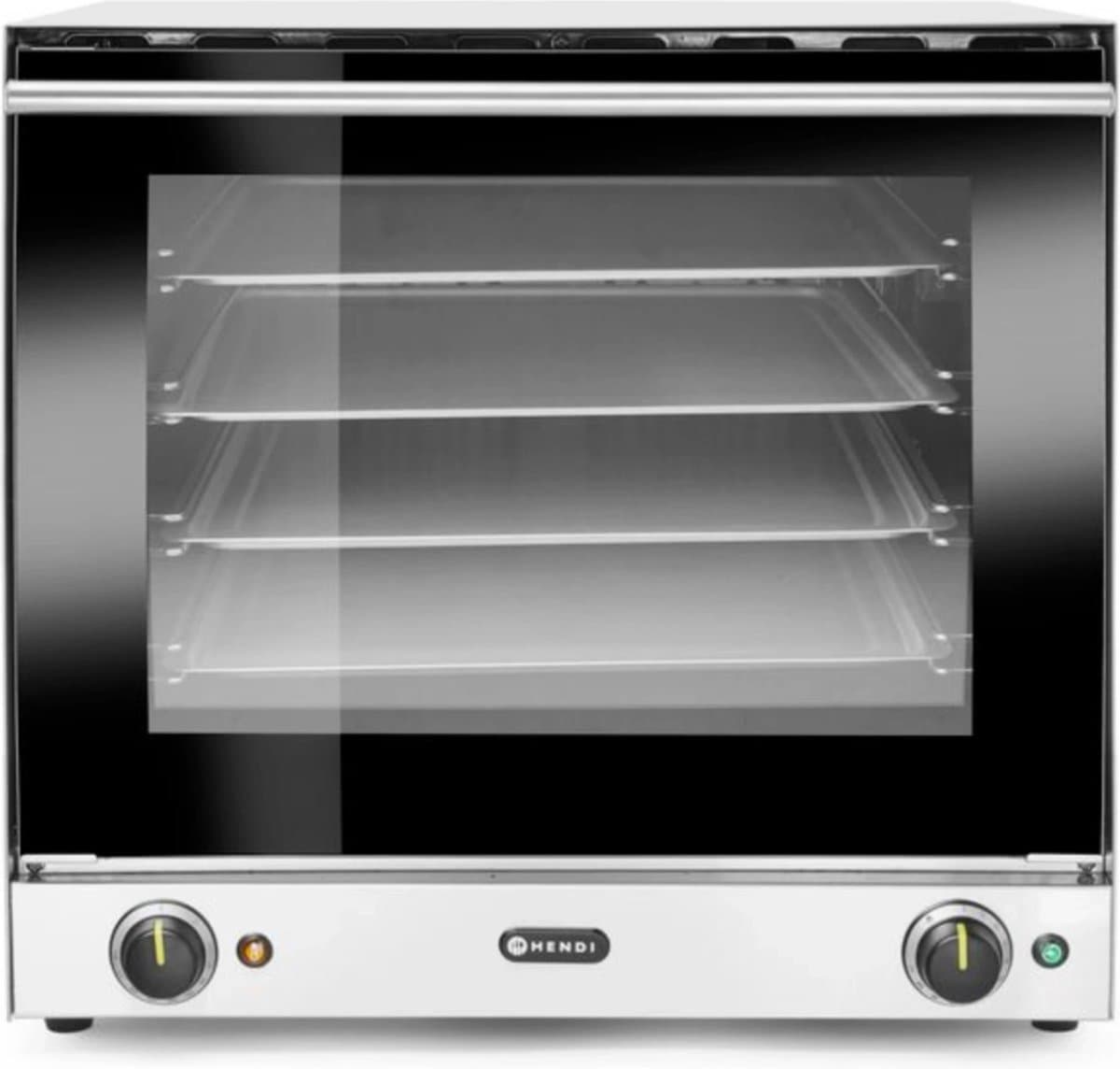 HENDI Heteluchtoven – 62L – 50˚C tot 300˚C – 4 trays – 230V/2670W – roestvrij staal